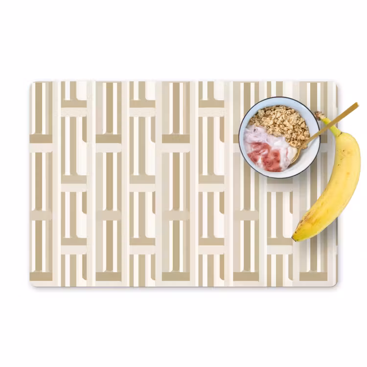 Placemat - 6 stuks - Modern - Geometrisch - Beige — 1