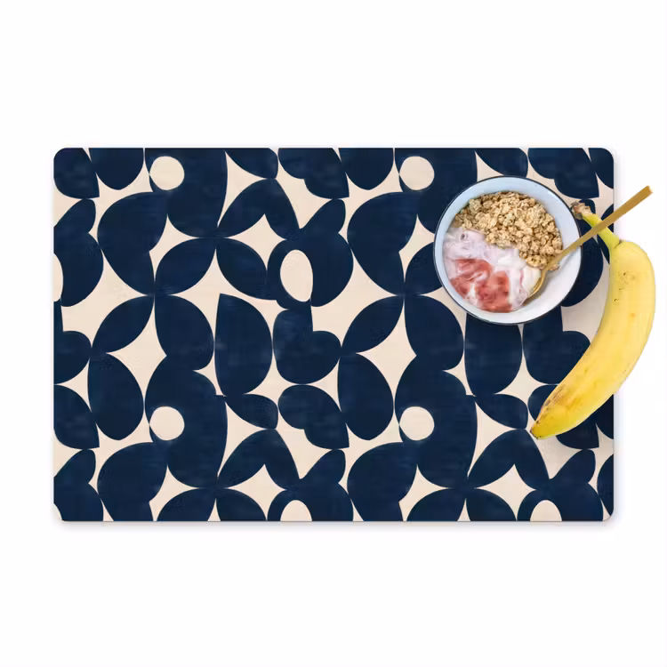 Placemat - 6 stuks - Modern - Geometrisch - Blauw — 1