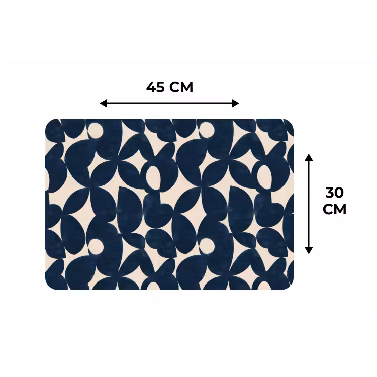 Placemat - 6 stuks - Modern - Geometrisch - Blauw — 3