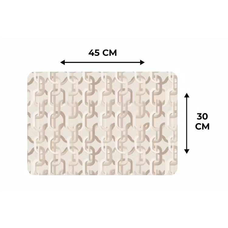 Placemat - 6 stuks - Motief - Abstract - Beige — 3