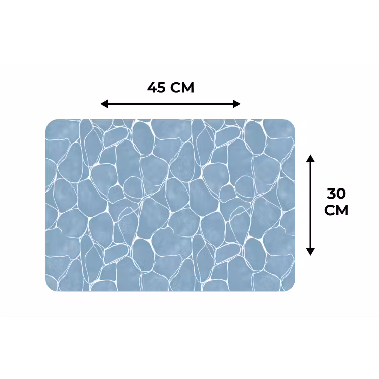 Placemat - 6 stuks - Organisch - Patroon - Blauw — 3