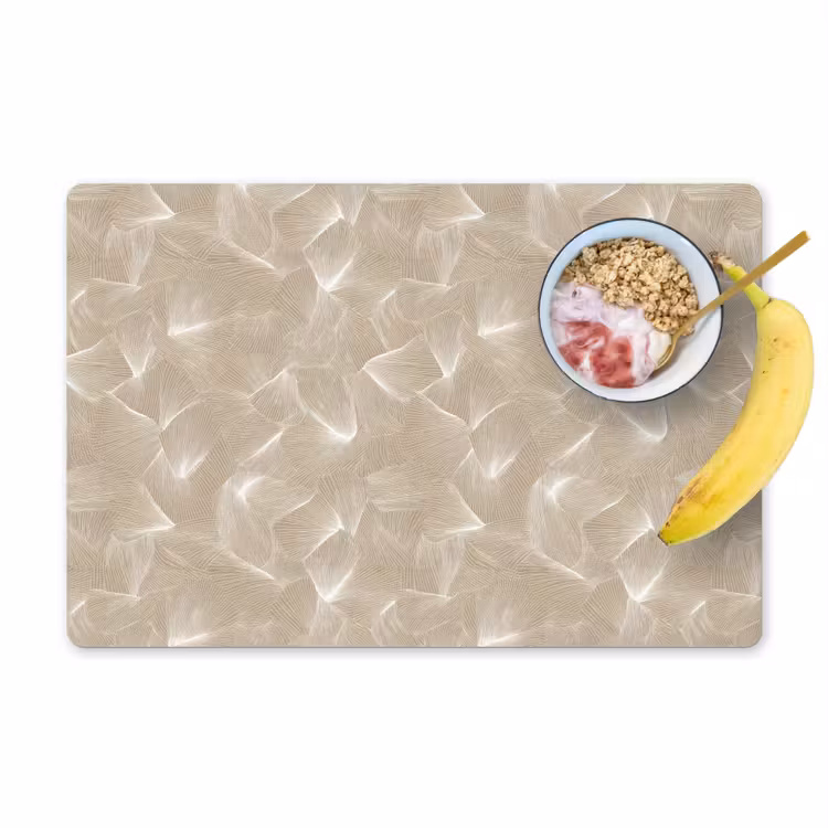 Placemat - 6 stuks - Organisch - Textuur - Beige — 1