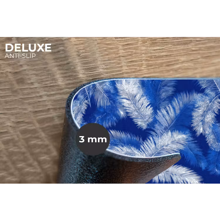 Placemat - 6 stuks - Palmblad - Patroon - Blauw — 4