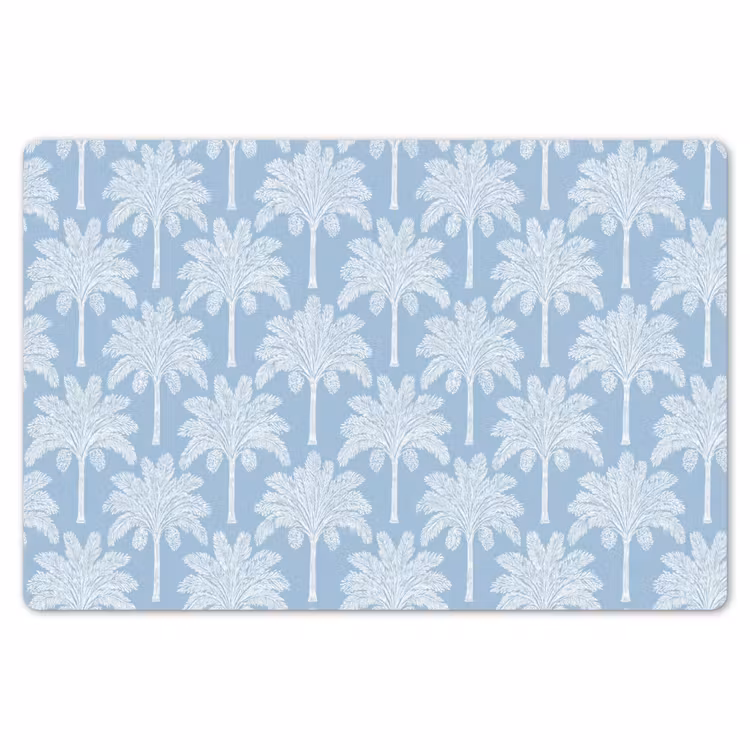 Placemat - 6 stuks - Palmboom - Modern - Blauw — 7