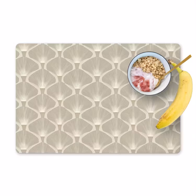 Placemat - 6 stuks - Paneel - Ginkgo - Zand — 1