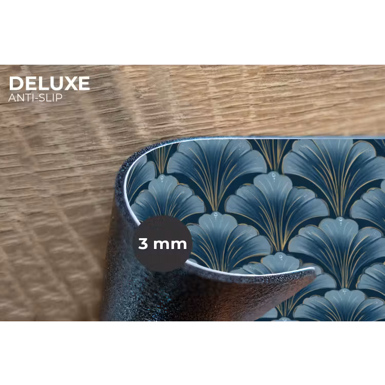 Placemat - 6 stuks - Patroon - Ginkgoblad - Blauw — 4