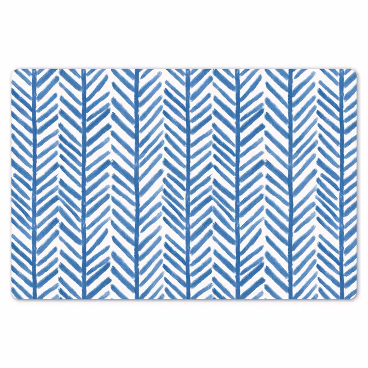 Placemat - 6 stuks - Patroon - Streep - Blauw — 7