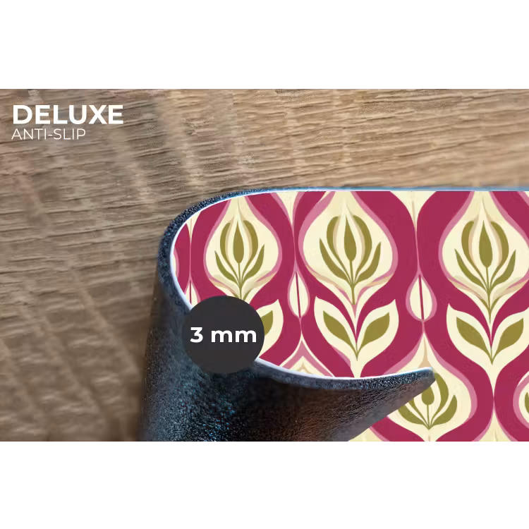 Placemat - 6 stuks - Retro - Floraal - Paars — 4