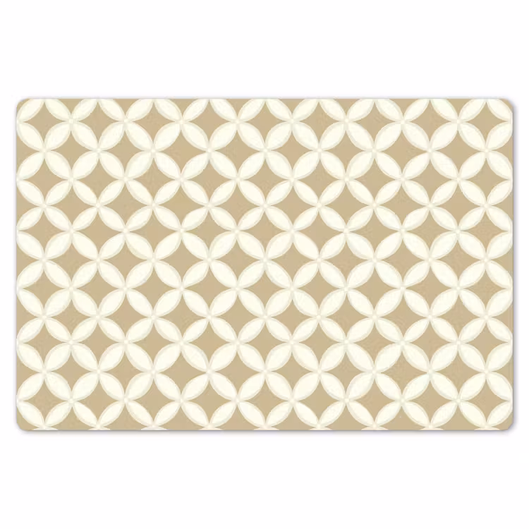 Placemat - 6 stuks - Symmetrisch - Motief - Beige — 7