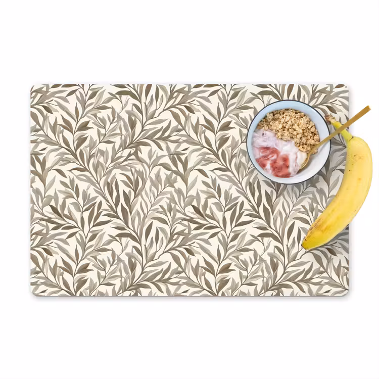 Placemat - 6 stuks - Takken - Botanisch - Taupe — 1