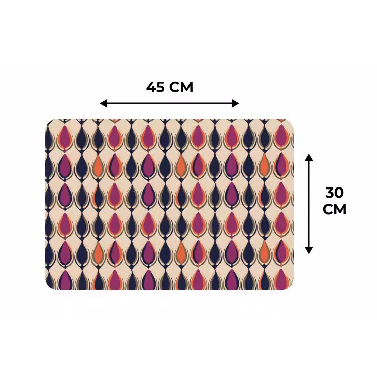 Placemat - 6 stuks - Vintage - Retro - Kleurrijk — 3