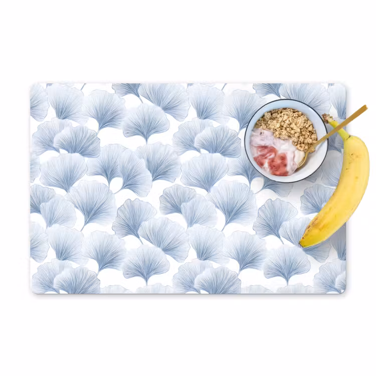 Placemat - 6 stuks - Waaier - Modern - Blauw — 1