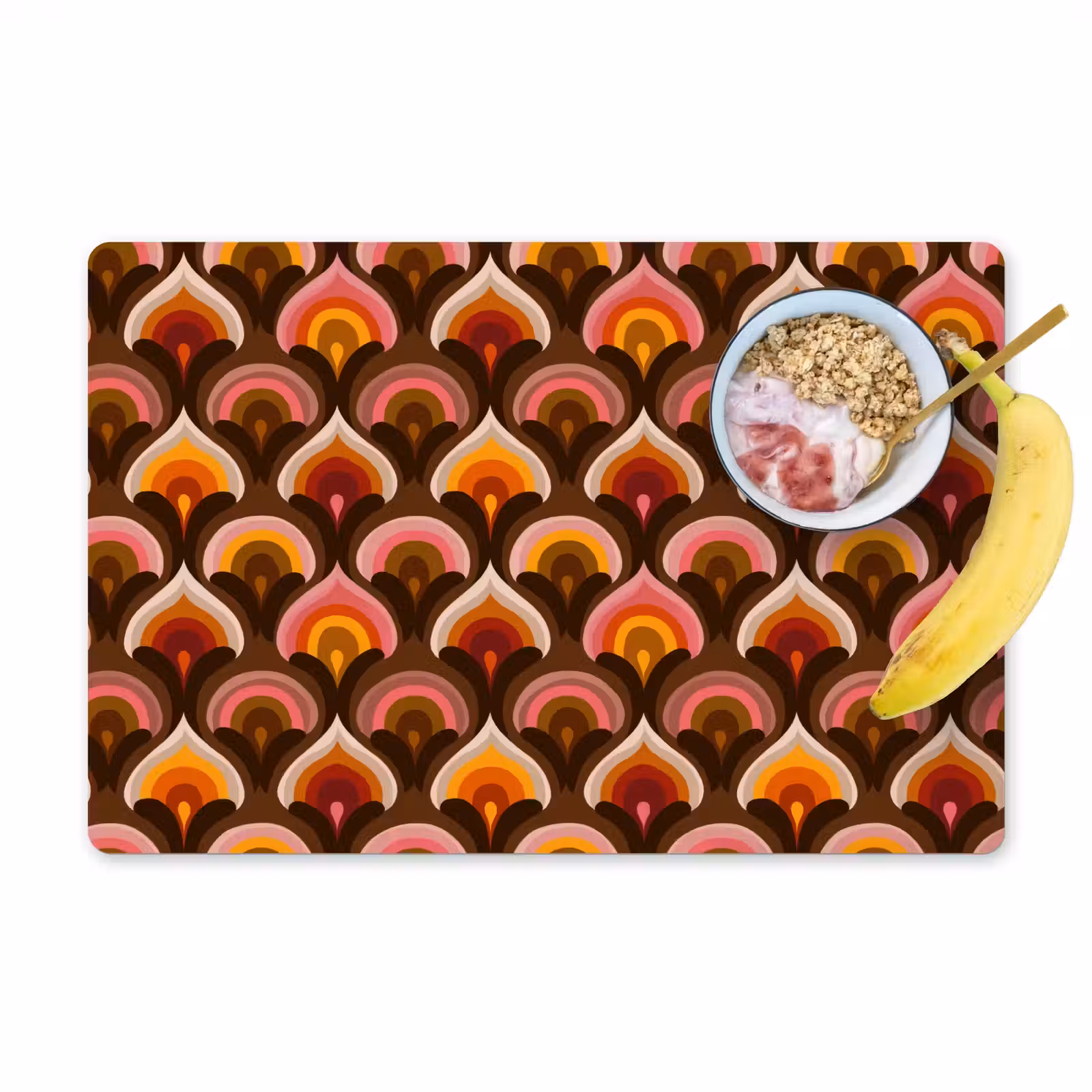 Placemat - 6 stuks - Patroon - Retro - Kleurrijk — 1