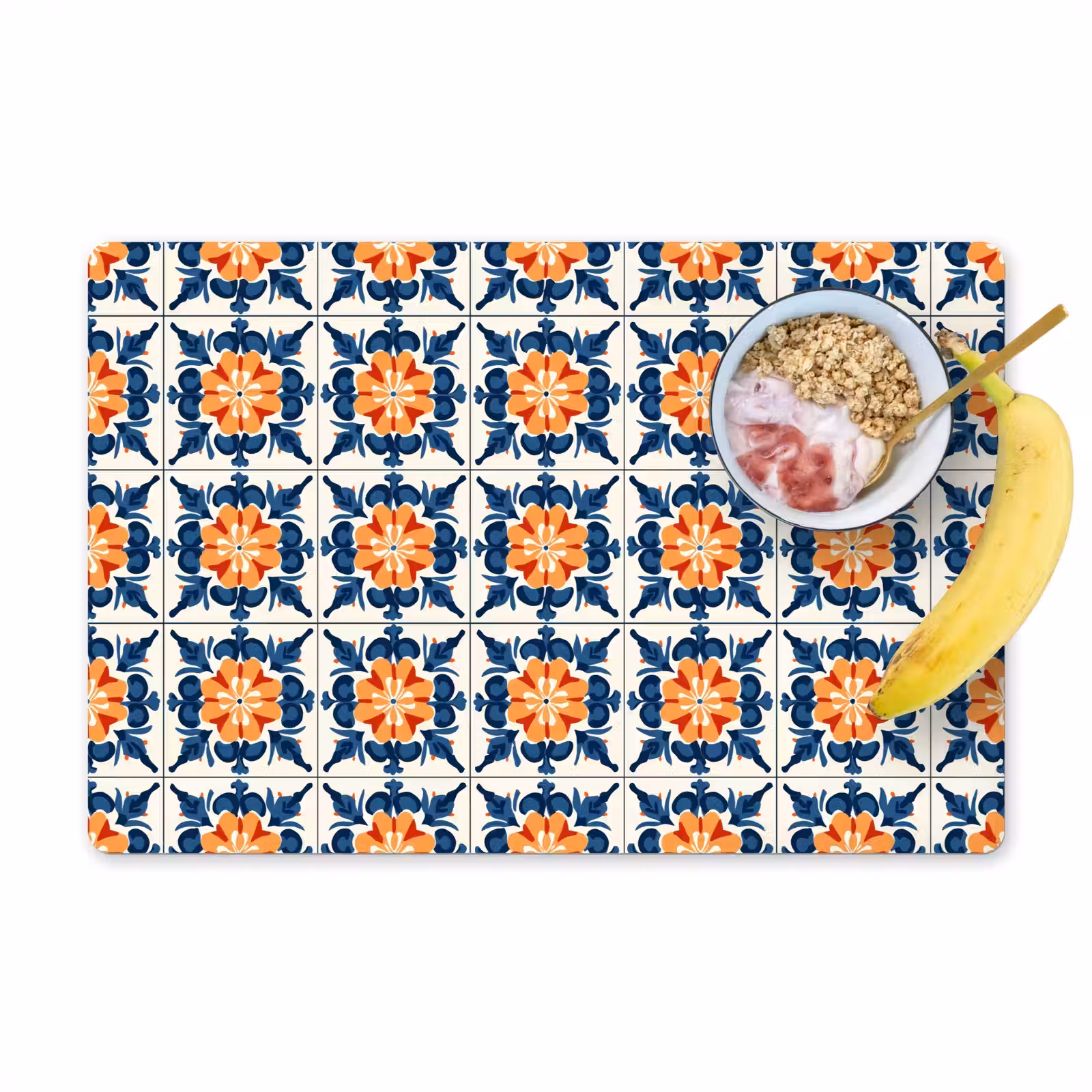 Placemat - 6 stuks - Traditioneel - Tegel - Oranje — 1