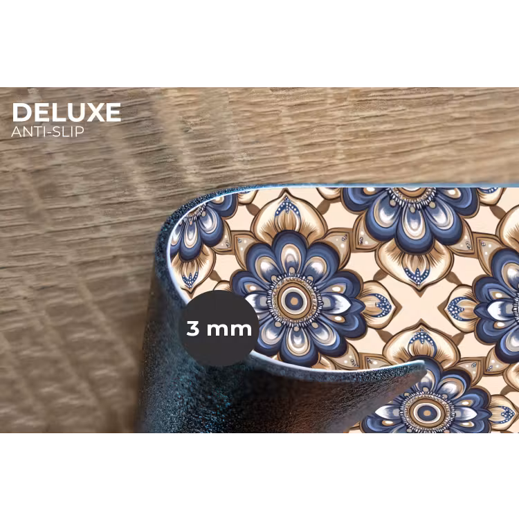 Placemat - 6 stuks - Floraal - Ornament - Blauw — 4