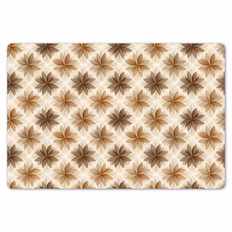 Placemat - 6 stuks - Geografisch - Patroon - Bruin — 7