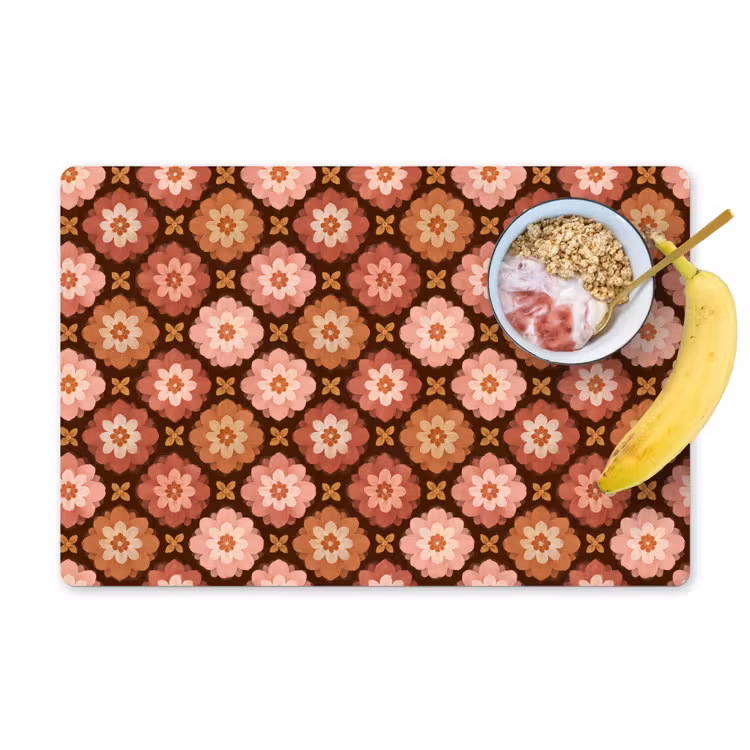 Placemat - 6 stuks - Geometrisch - Bloemen - Kleurrijk — 1