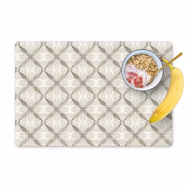 Placemat - 6 stuks - Grafisch - Patroon - Grijs — 1