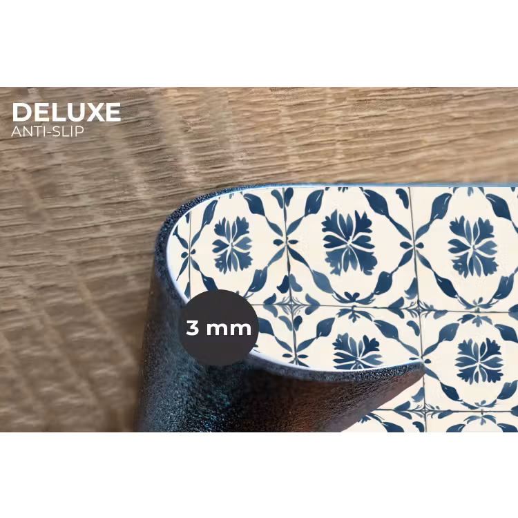 Placemat - 6 stuks - Grafisch - Tegel - Blauw — 4