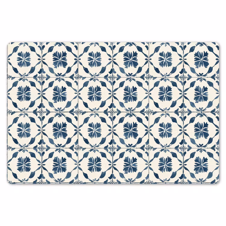 Placemat - 6 stuks - Grafisch - Tegel - Blauw — 7