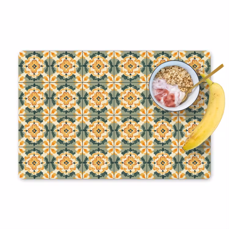 Placemat - 6 stuks - Keramiek - Verweerd - Kleurrijk — 1