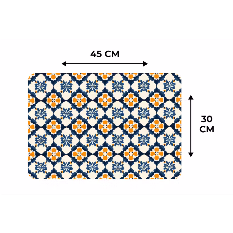 Placemat - 6 stuks - Klassiek - Geometrisch - Blauw — 3