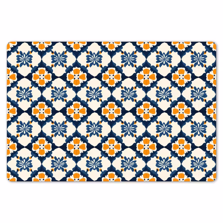 Placemat - 6 stuks - Klassiek - Geometrisch - Blauw — 7