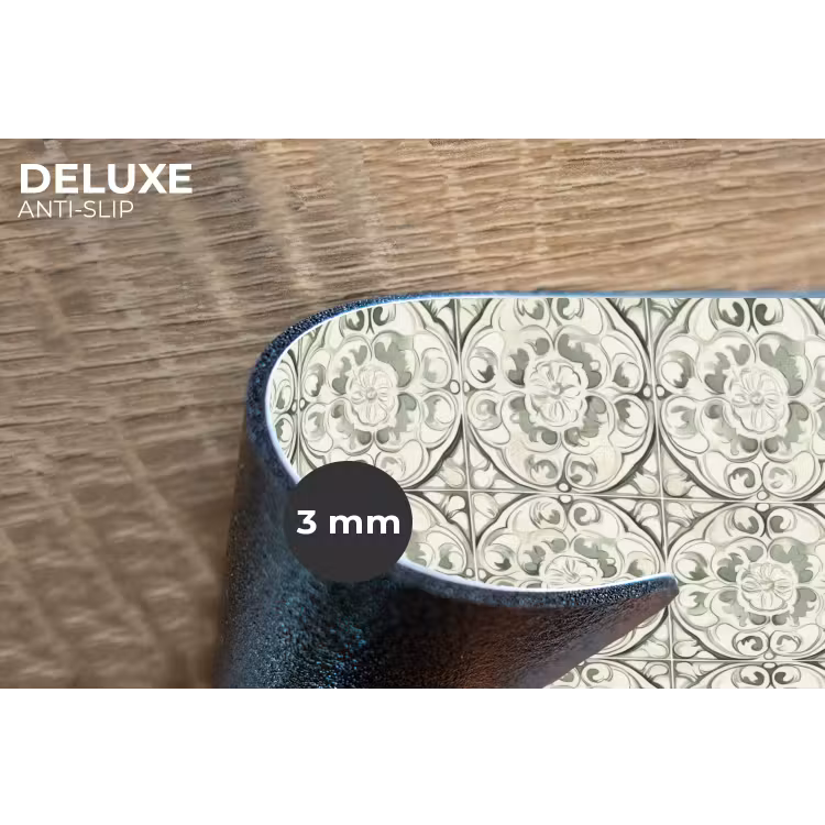 Placemat - 6 stuks - Krulornament - Tegel - Groen — 4
