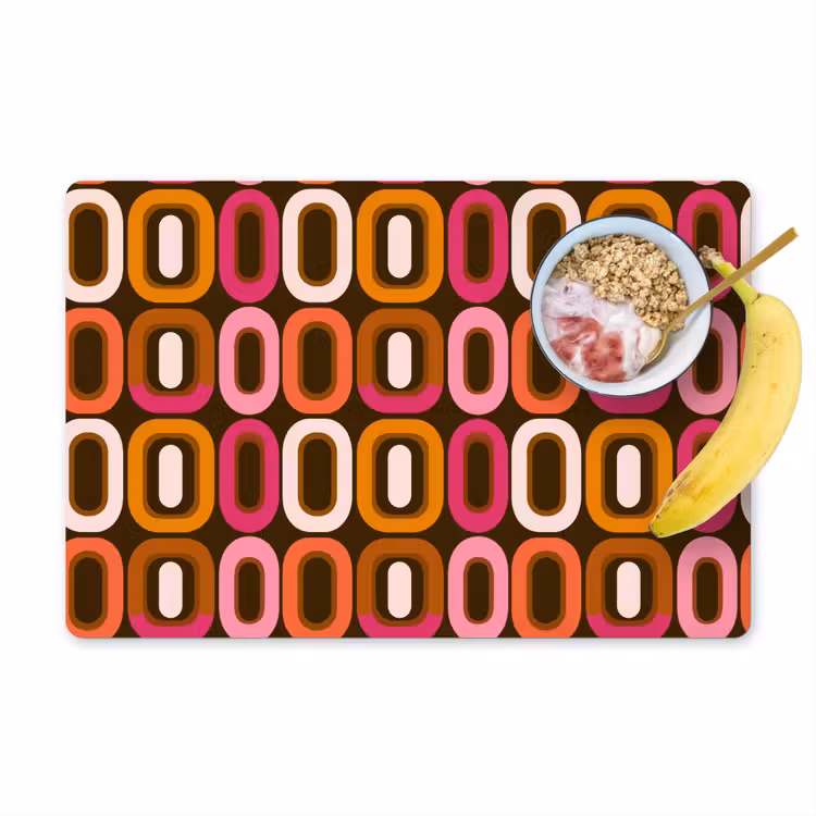Placemat - 6 stuks - Modern - Retro - Kleurrijk — 1