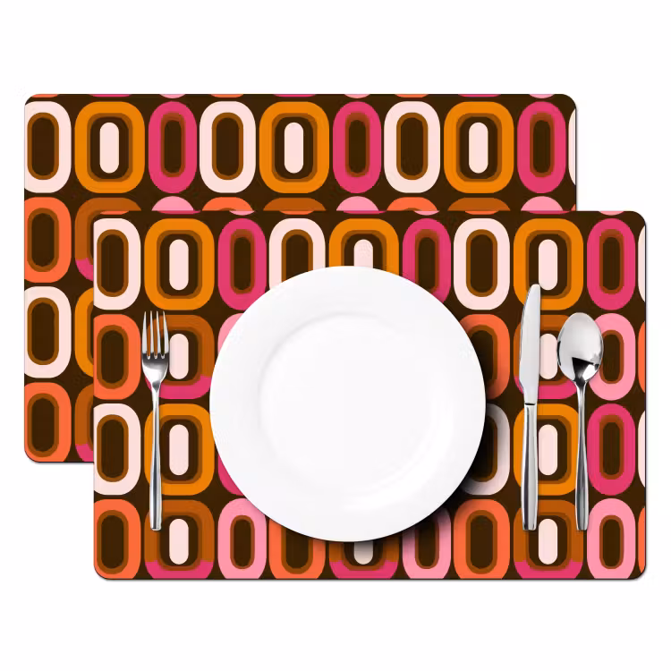 Placemat - 6 stuks - Modern - Retro - Kleurrijk — 2
