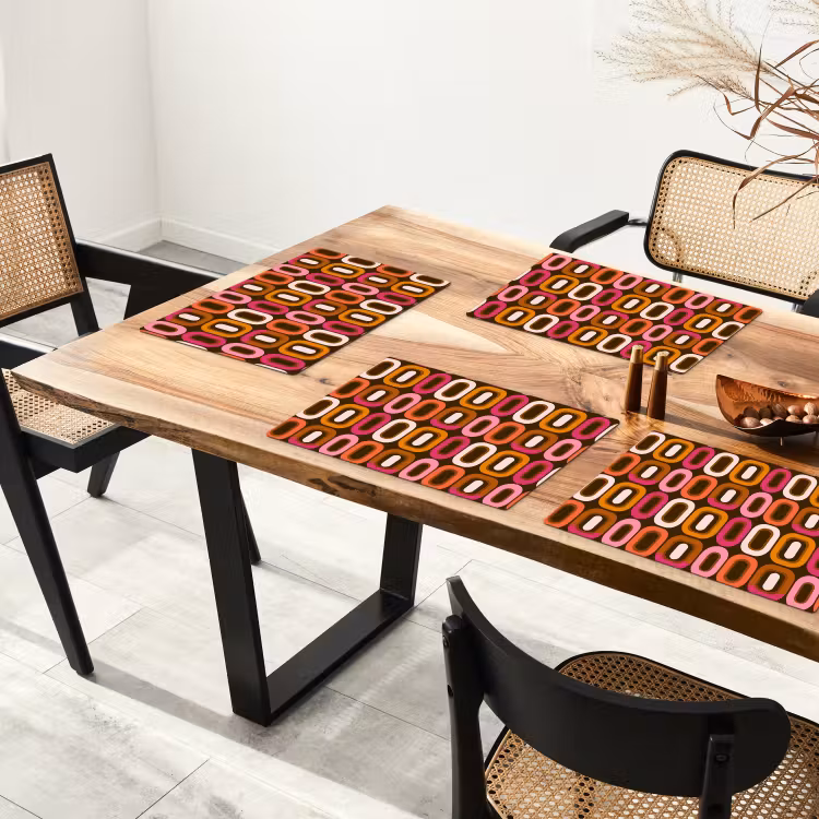 Placemat - 6 stuks - Modern - Retro - Kleurrijk — 5