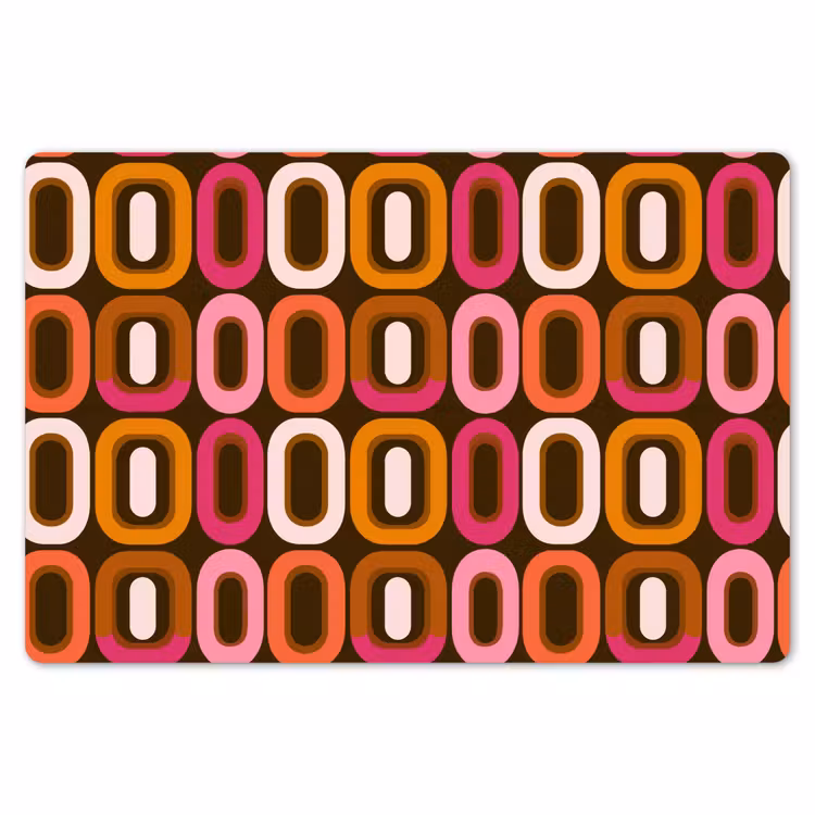 Placemat - 6 stuks - Modern - Retro - Kleurrijk — 7