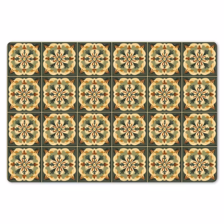 Placemat - 6 stuks - Ornament - Patroon - Groen — 7