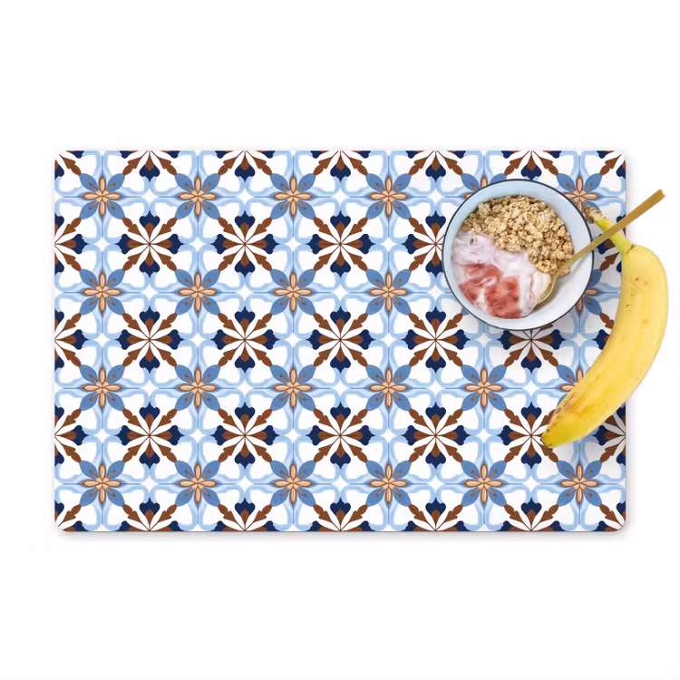Placemat - 6 stuks - Ornament - Tegel - Kleurrijk — 1