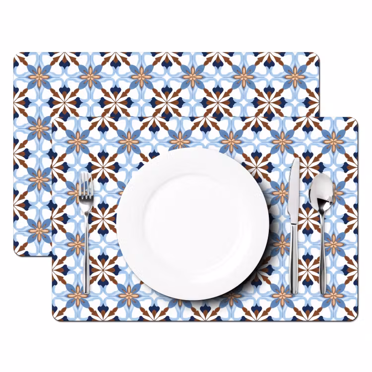 Placemat - 6 stuks - Ornament - Tegel - Kleurrijk — 2