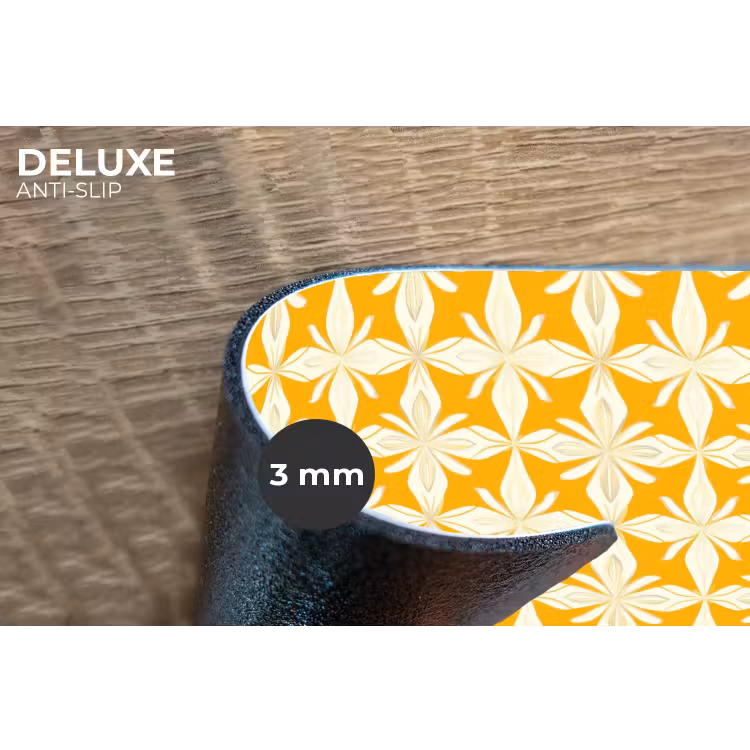 Placemat - 6 stuks - Patroon - Retro - Geel — 4