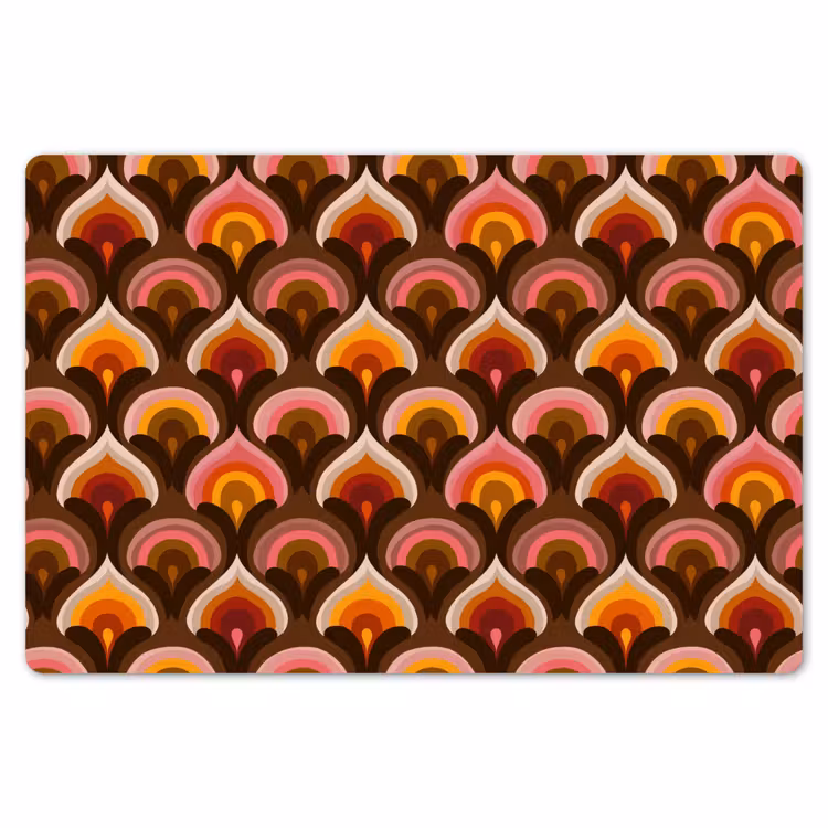 Placemat - 6 stuks - Patroon - Retro - Kleurrijk — 7