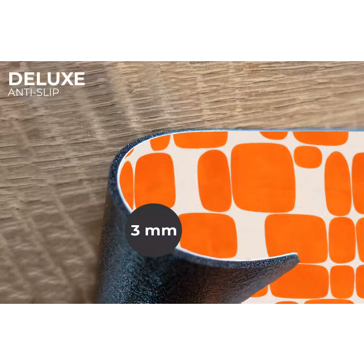 Placemat - 6 stuks - Patroon - Retro - Oranje — 4