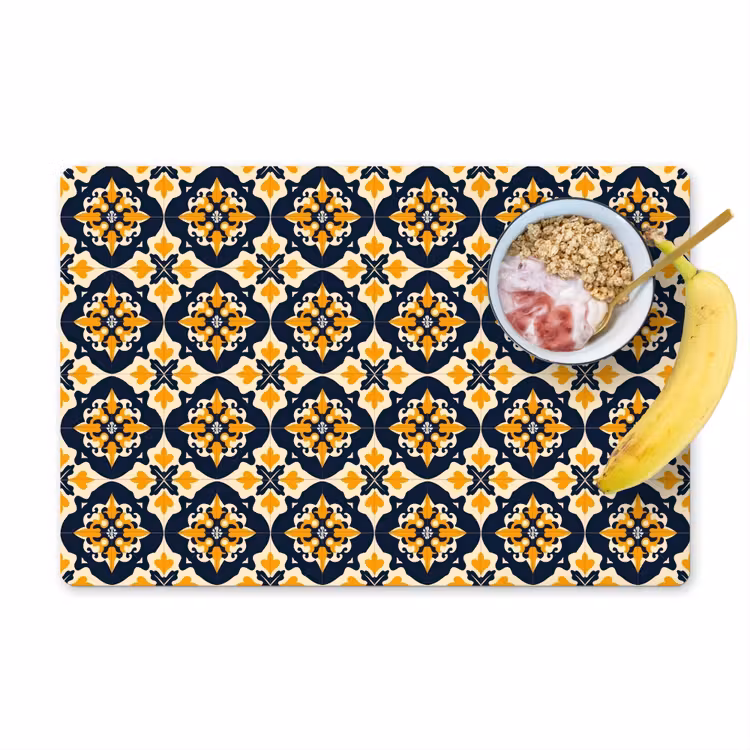 Placemat - 6 stuks - Patroon - Siertegel - Kleurrijk — 1