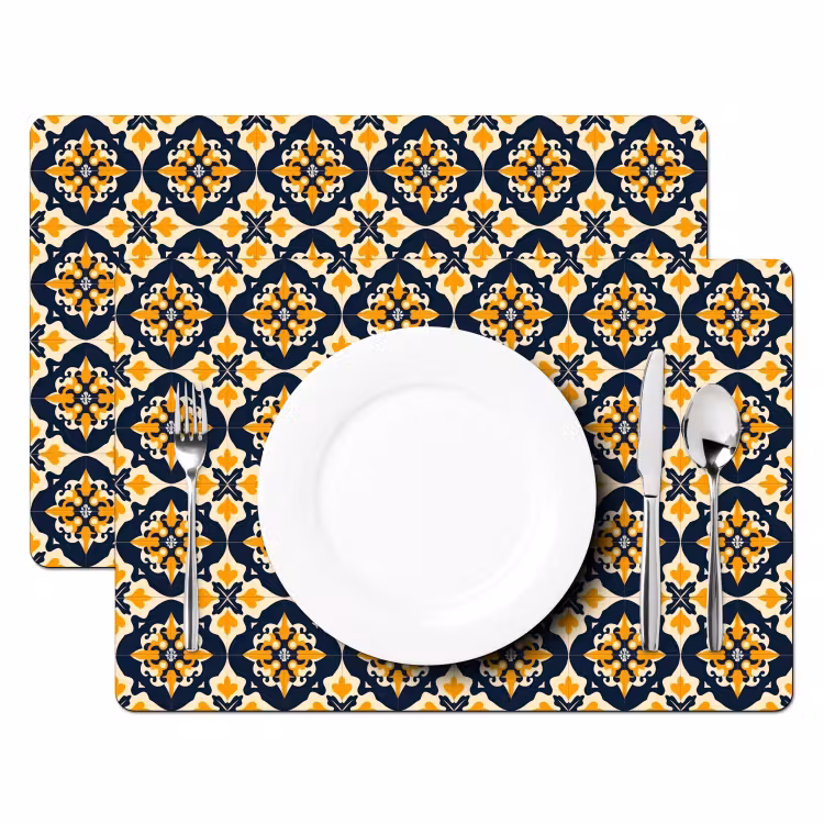 Placemat - 6 stuks - Patroon - Siertegel - Kleurrijk — 2