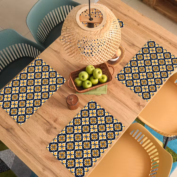 Placemat - 6 stuks - Patroon - Siertegel - Kleurrijk — 6