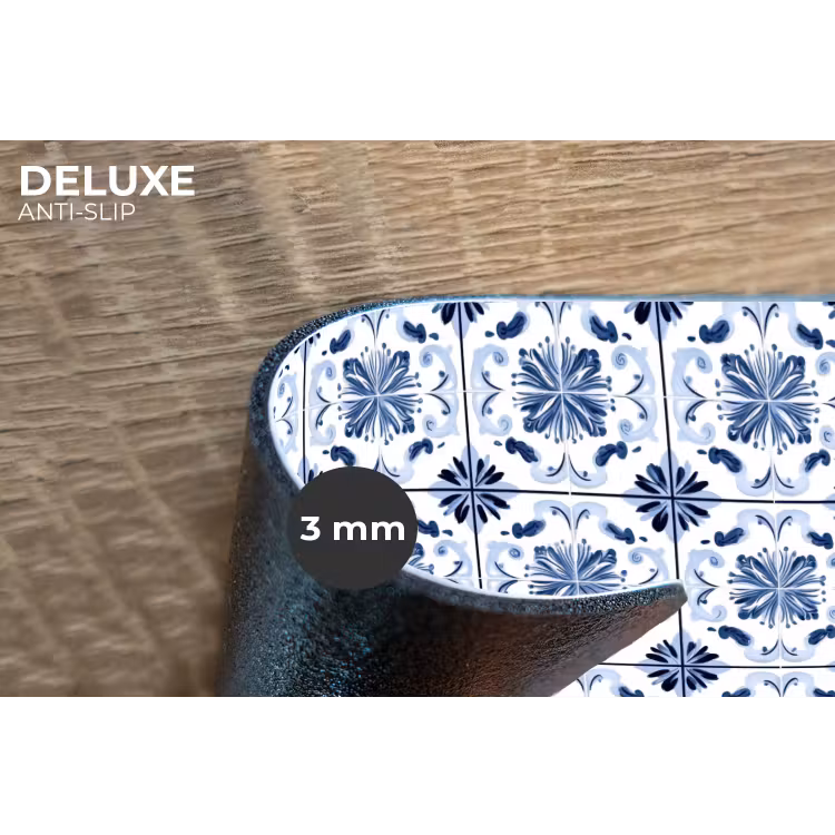 Placemat - 6 stuks - Patroon - Tegel - Blauw — 4