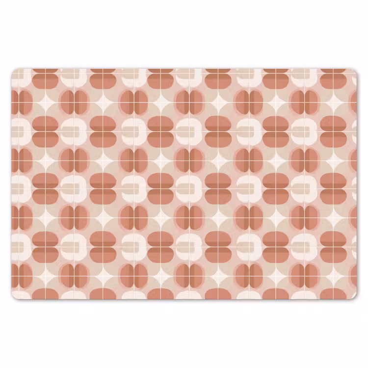 Placemat - 6 stuks - Retro - Klassiek - Roze — 7
