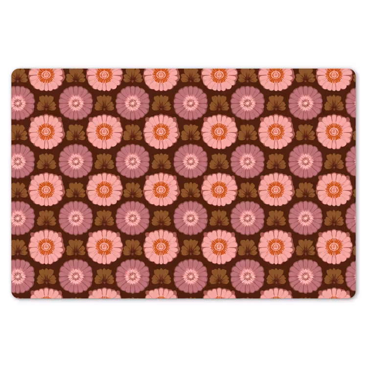 Placemat - 6 stuks - Retro - Madelief - Roze — 7