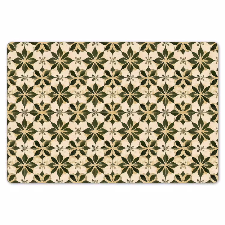 Placemat - 6 stuks - Tegel - Dessin - Groen — 7