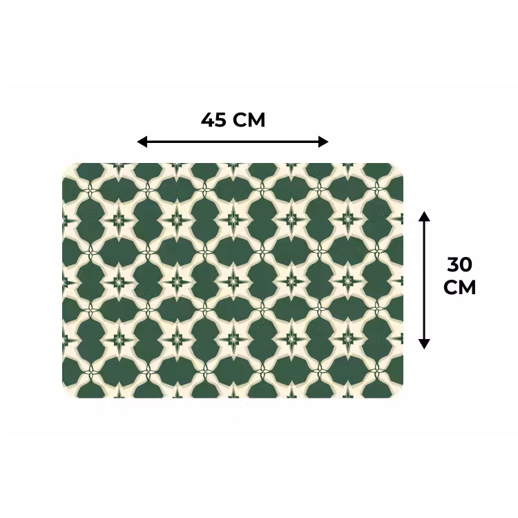Placemat - 6 stuks - Tegel - Klassiek - Groen — 3