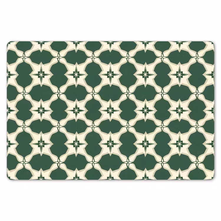 Placemat - 6 stuks - Tegel - Klassiek - Groen — 7