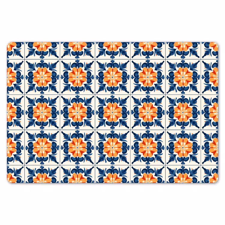 Placemat - 6 stuks - Traditioneel - Tegel - Oranje — 7