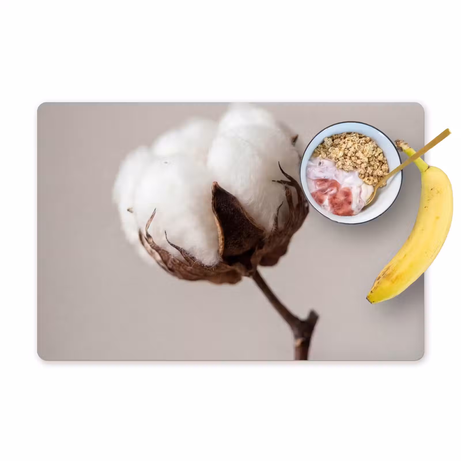 Placemat - 6 stuks - Katoenbol - Minimalistisch - Wit — 1