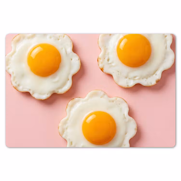 Placemat - 6 stuks - Eieren - Bloem - Roze — 7